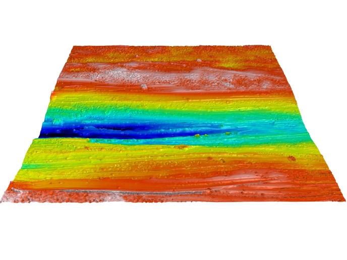 Représentation 3D d'une surface mesurée avec le MarSurf CM mobile