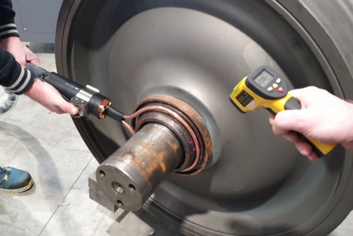 chauffage essieu de train